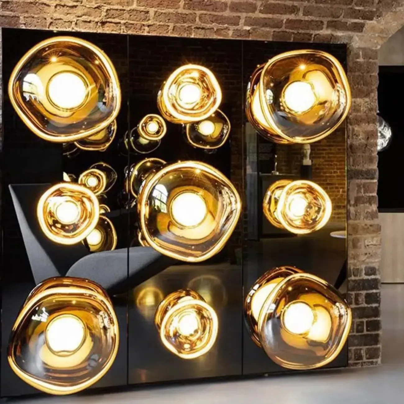 Modern Artistic Irregular Clear Shade Wall Sconce