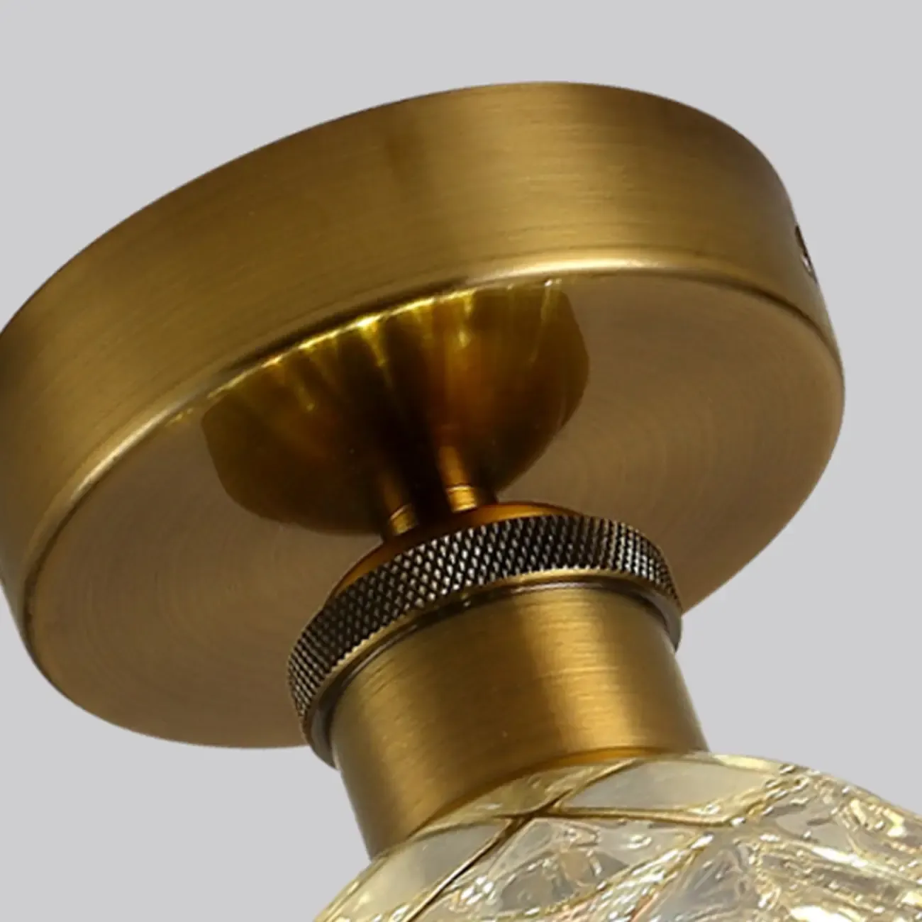 Black Conical Clear Glass Modern Semi Flush Ceiling Light