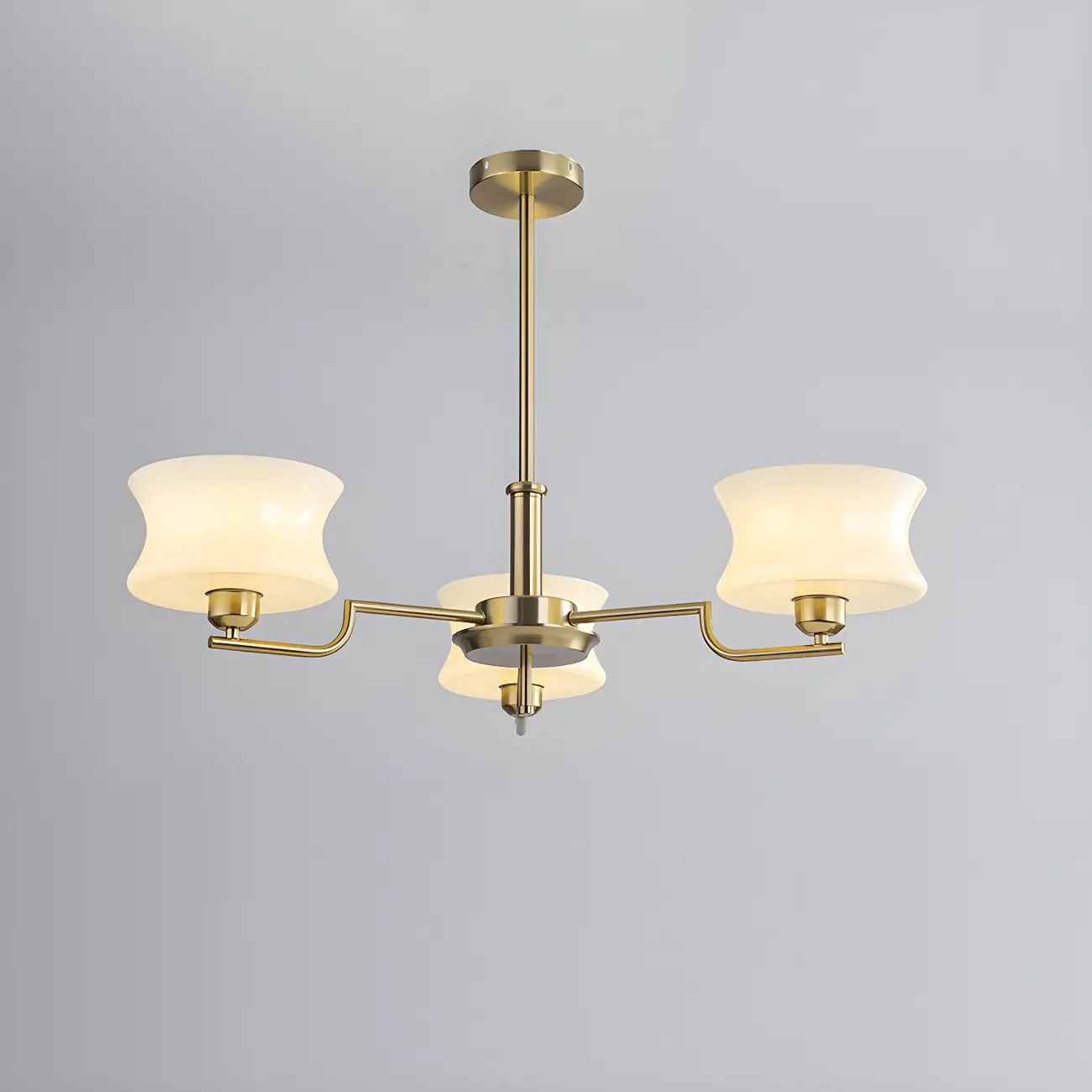 Modern Elegant 3-5 Lights Beige Glass Large Chandelier