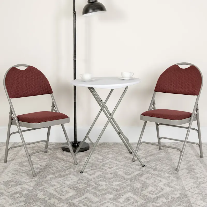 2 Pack Extra Large Ultra-Premium Triple Braced Folding Chair