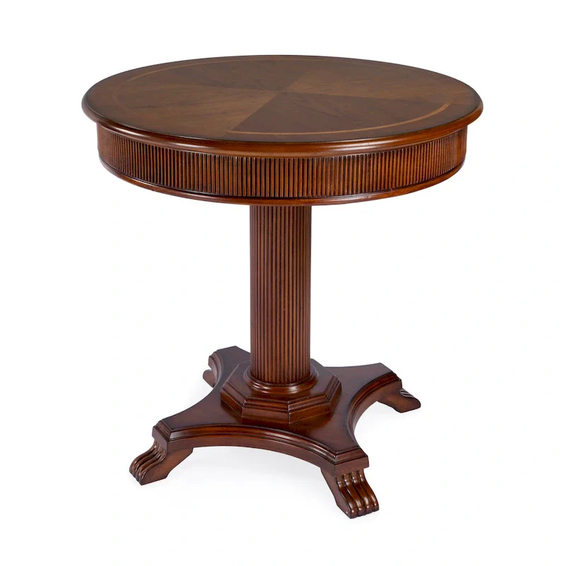 Ellsworth 36 Ribbed Pedestal Foyer Table