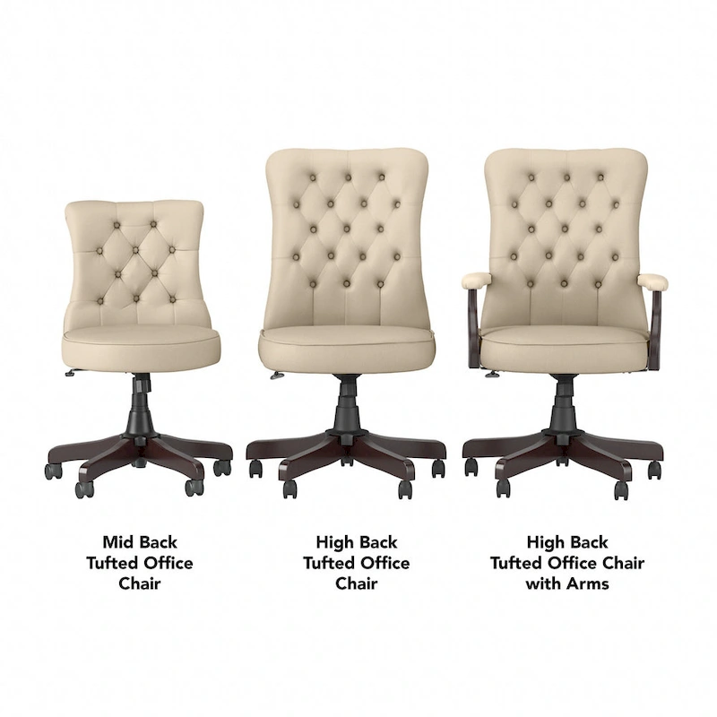 Cabot High Back Tufted Office Chair with Arms by Bush Furniture