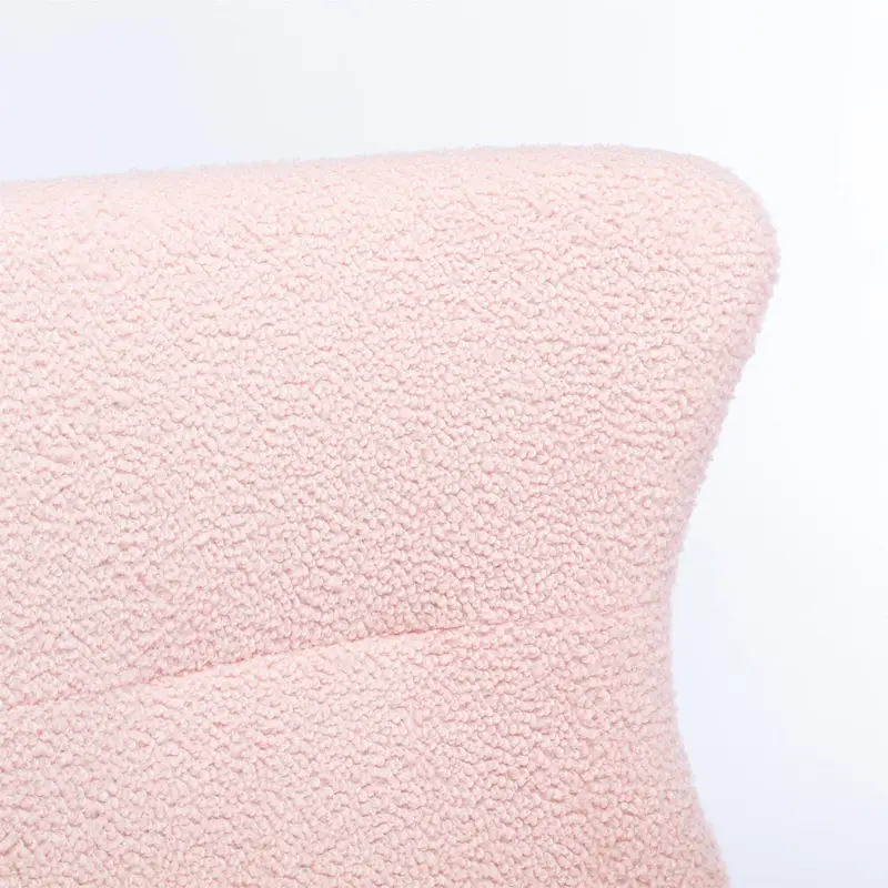 Velvet Upholstered Rocking Chair with Rubber Wood Legs