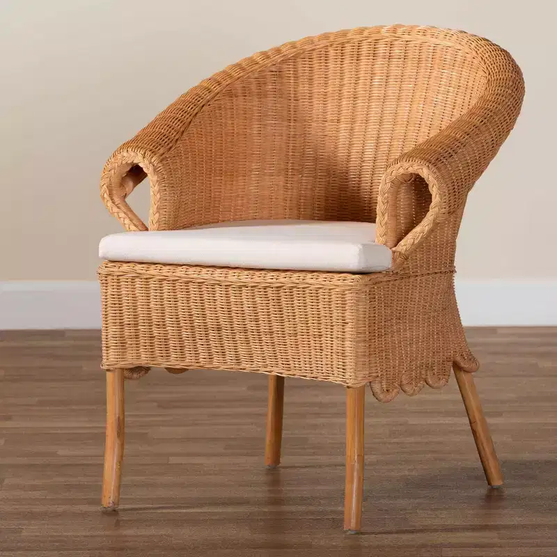 bali & pari Tamara Rattan Dining Chair Honey