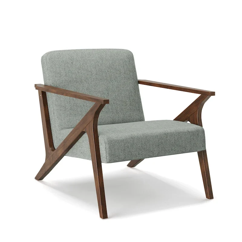 Wood Frame Upholstered Accent Chair