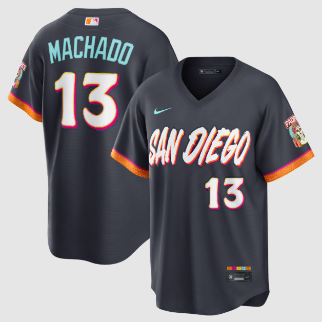 San Diego Padres Manny Machado Obsidian 2026 City Connect Stadium Jersey