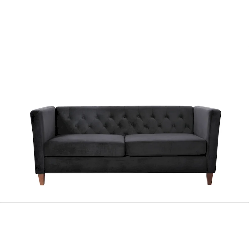 Lisette 73.3 Velvet Square Arm Sofa