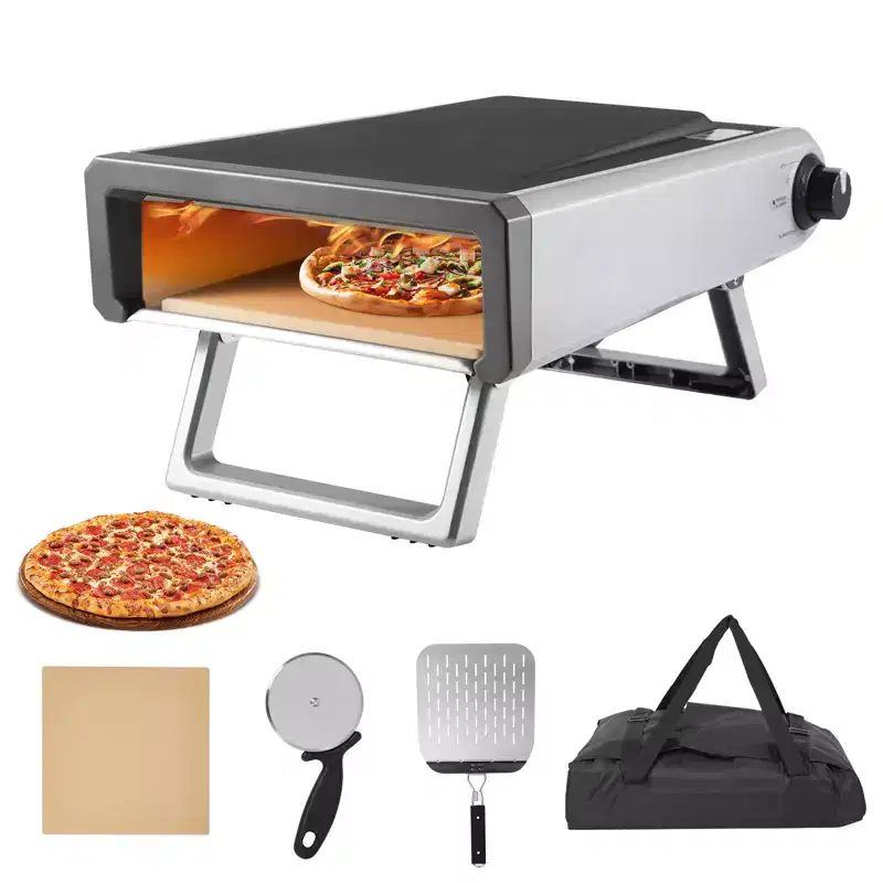 Garvee 12 Portable Outdoor Pizza Oven, Pizza Cooking Platform for Camping, Backyard, Tailgating, Gray