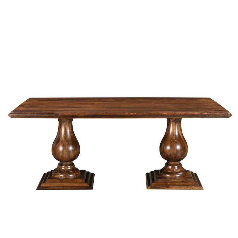 Willow Solid Wood Double Pedestal Dining Table