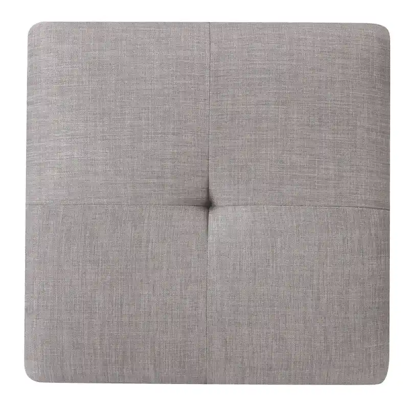 Twill Tufted Ottoman