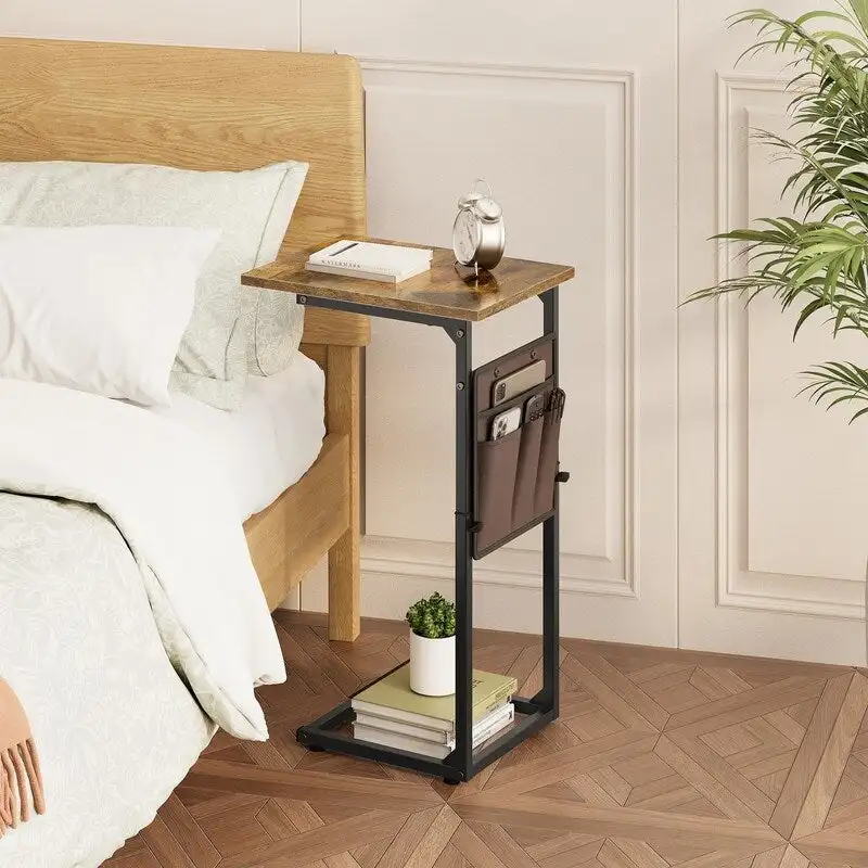 C Shaped End Table - 16D x 12W x 33H