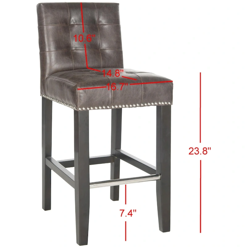 SAFAVIEH Lashunda 24-inch Counter Stool - 16.7 W x 20.1 L x 34.4 H - 17Wx20Dx34H