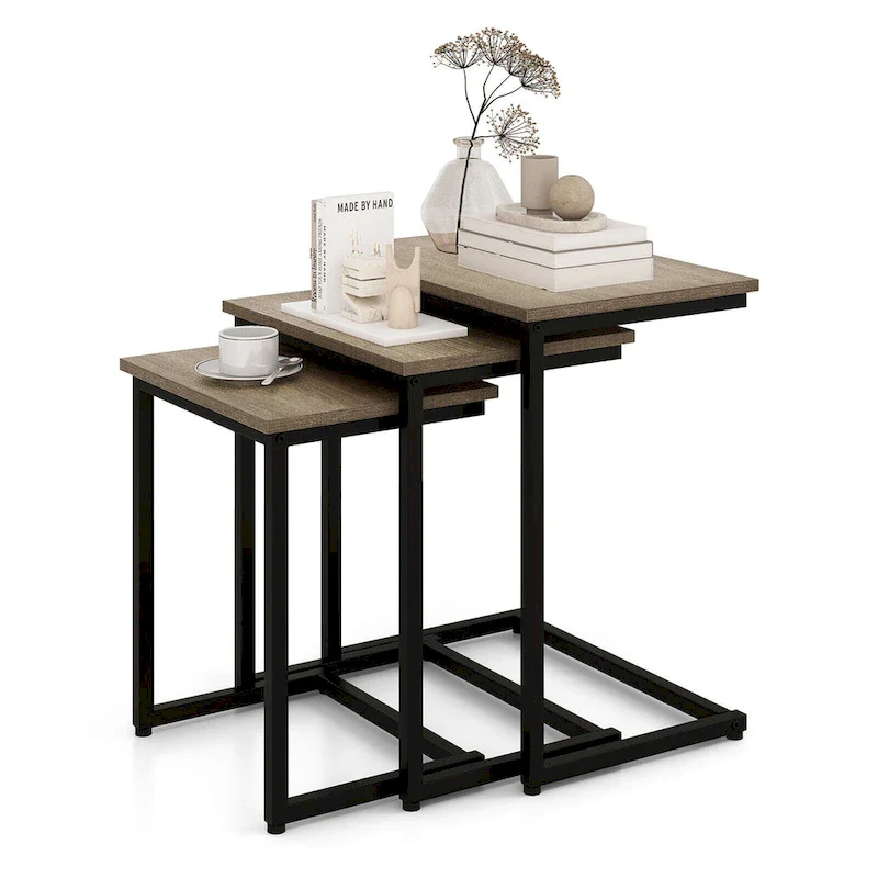 Nesting Coffee End Table Stacking Side Nightstand
