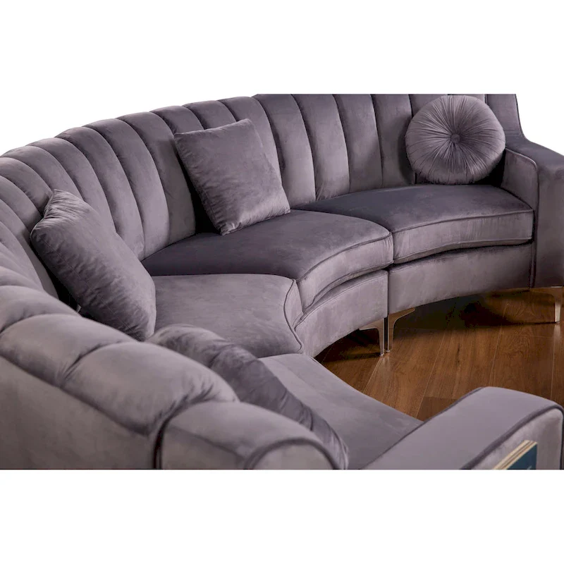 Velvet Sofas & Couches 4 Seats Round shape - 142