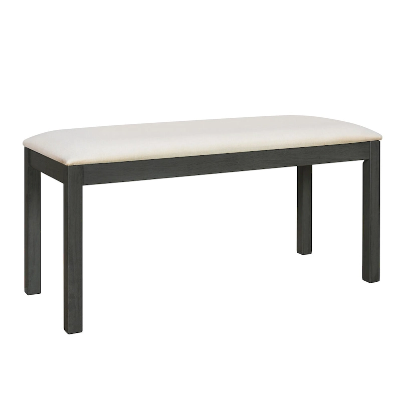 Farmhouse Style 6-Piece Dining Table Set with 4 Upholstered Dining Chairs and Bench