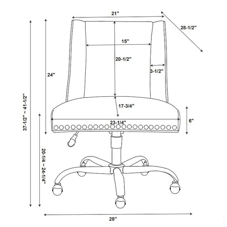 Violet Charcoal Office Swivel Chair