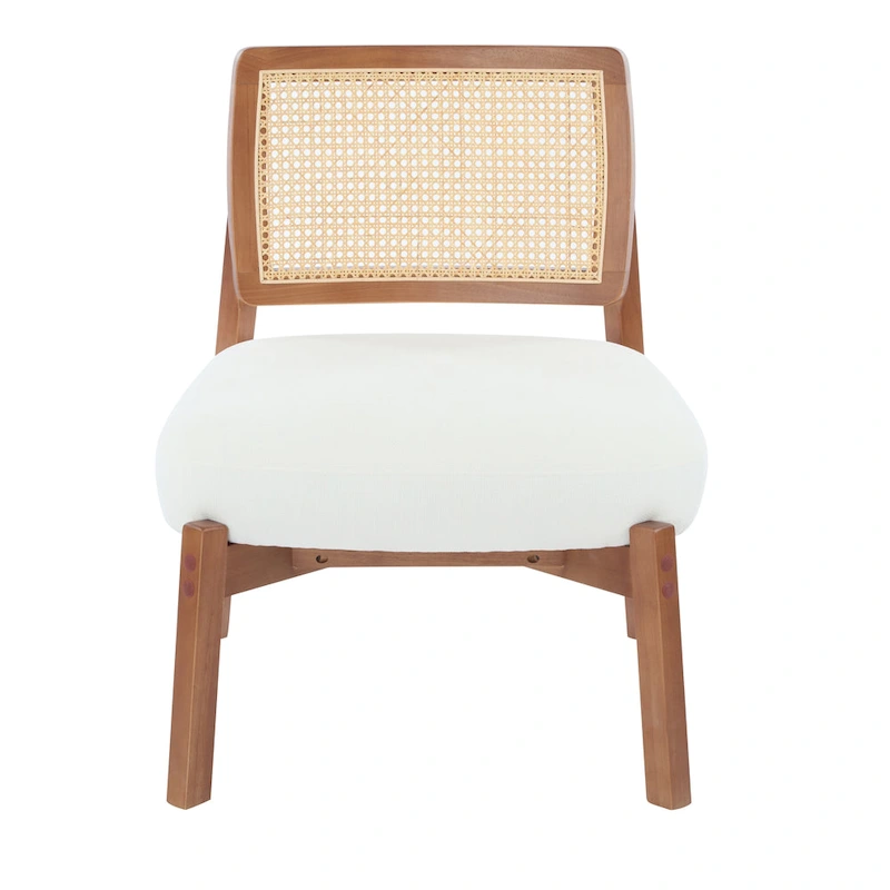 Christopher Knight Home -Alma (Set of 2) Modern Beige Lounge Chair with Woven Backrest, Sturdy Wooden Frame