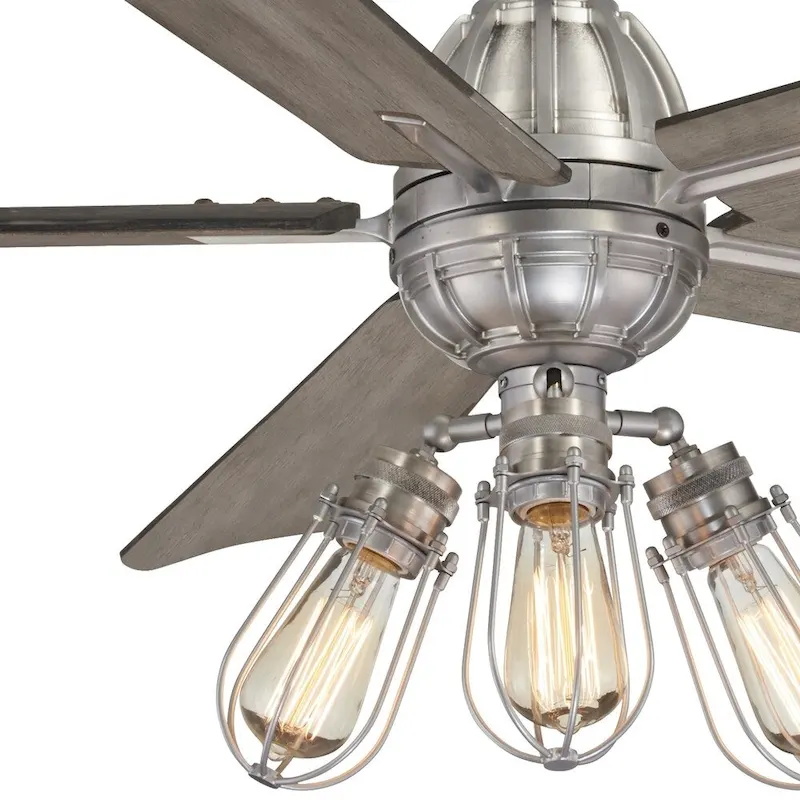 Minka Aire Alva Brushed Nickel 5 Blade 56 Inch LED Ceiling Fan