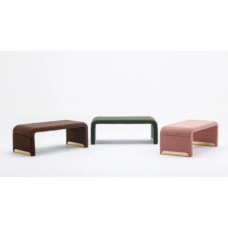 Bench With Gold Metal Legs