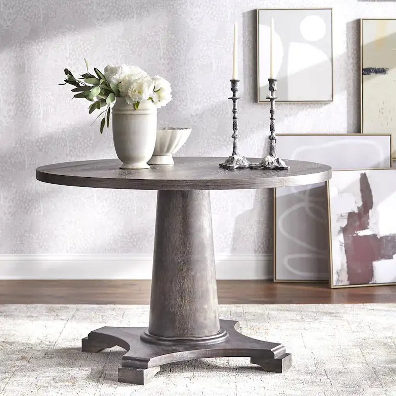 Ariana Dining Set - 5 Piece Round Table with Upholstered Chairs