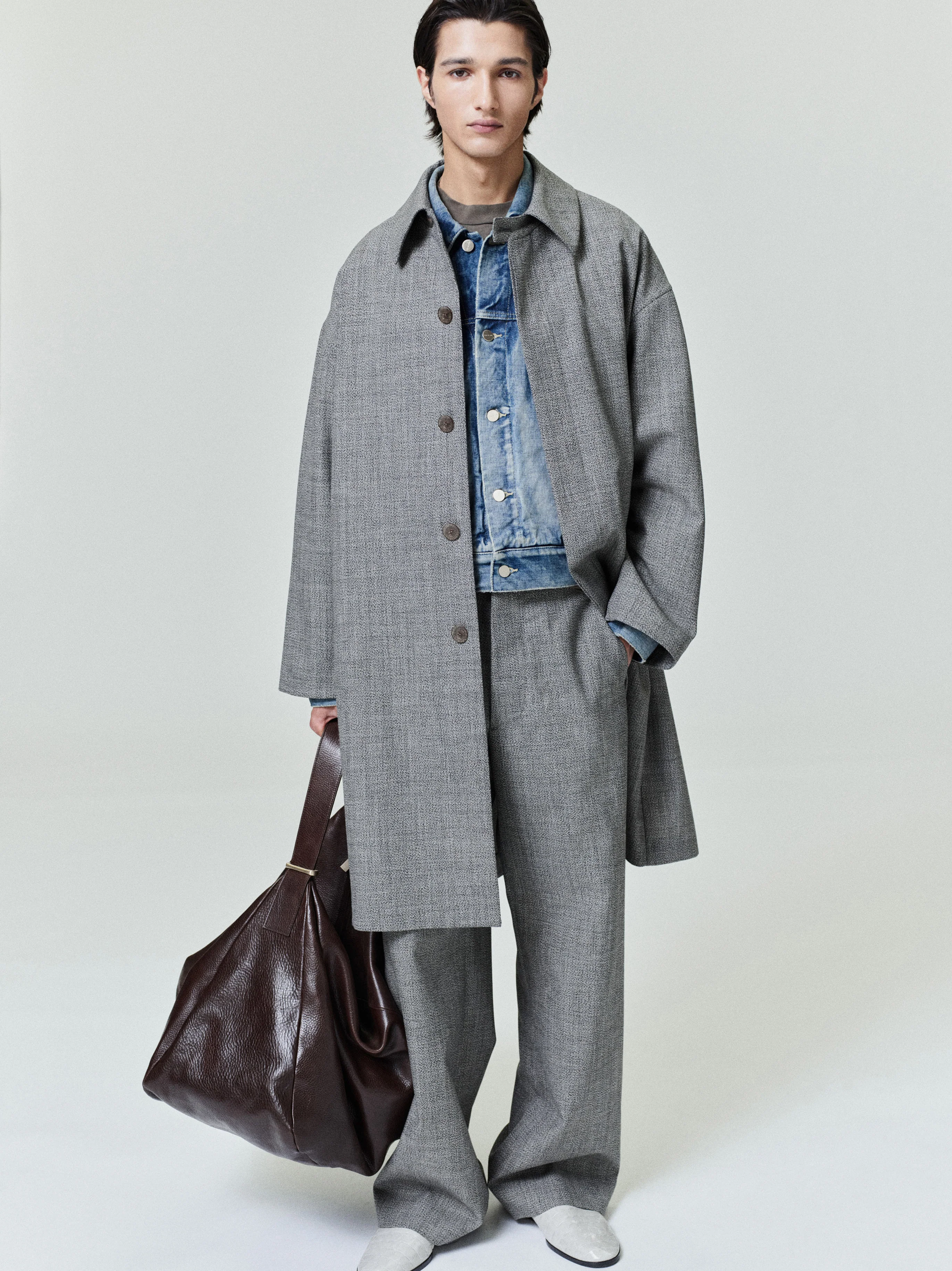 Mouline Wool Casual Flat Front Pant