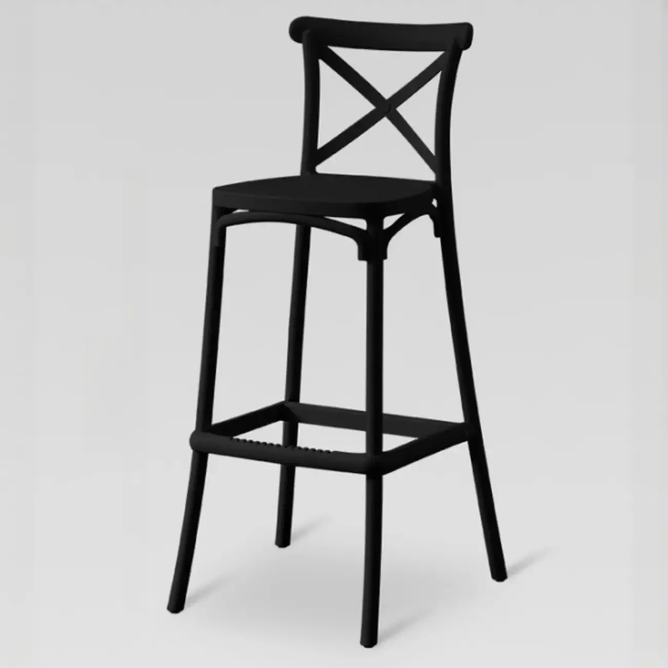 Modern Acrylic Square Counter Height Stools with Back