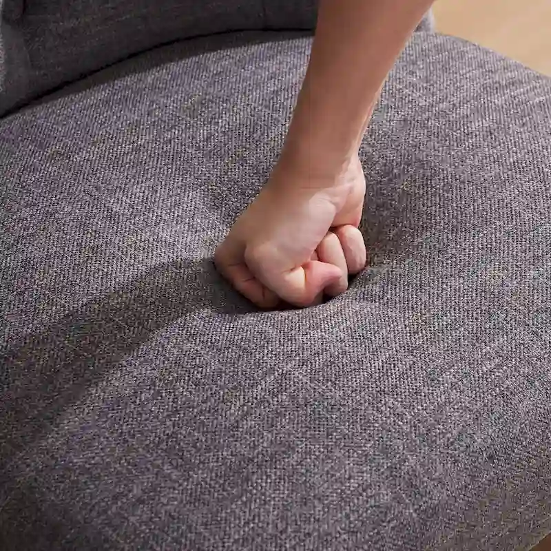 Home Computer Office Chair with Wheels Adjustable Height, Linen Fabric Upholstered Chair Swivel