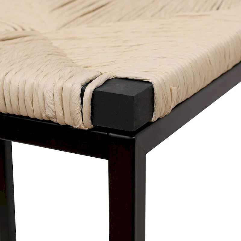 Bar Stools Set of 2 Paper Rope Weave Dining Chairs