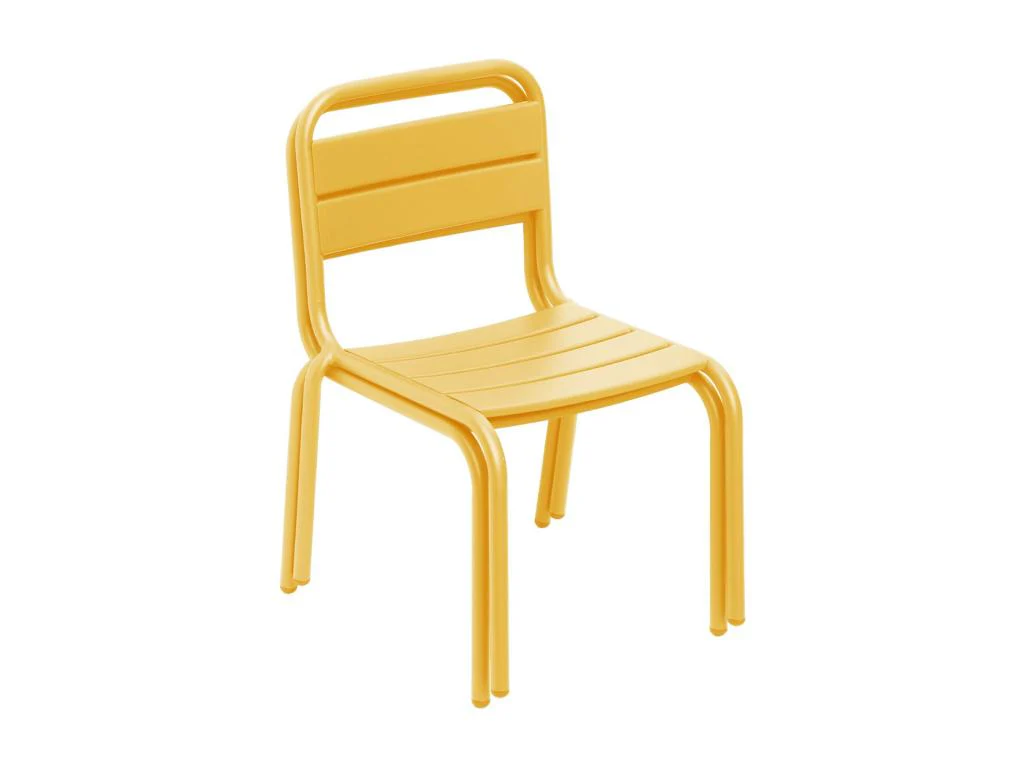 Lot Chaises Metal - Jaune
