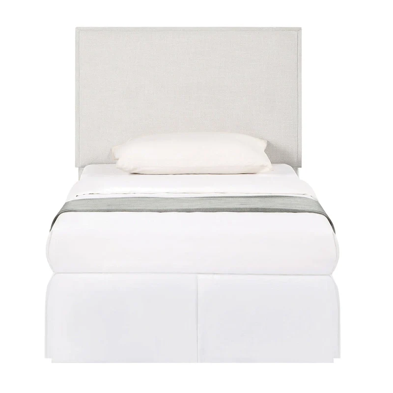 Gemma Sand Upholstered Headboard with Flange Details