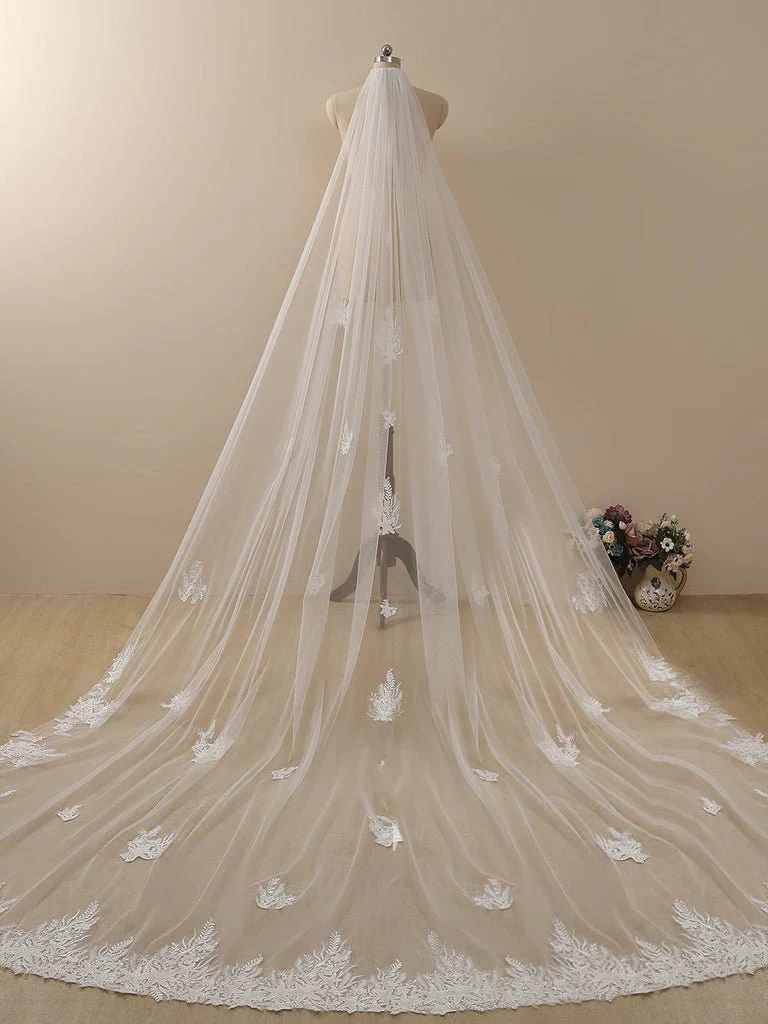 Starfish Lace Cathedral Veil Bridal Veil Wedding Veil