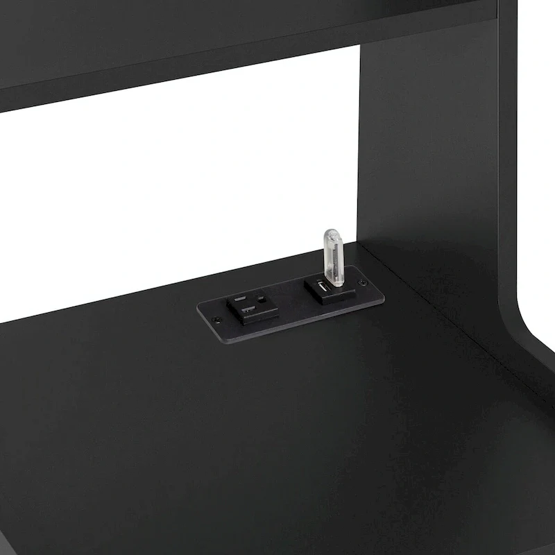 Modern Smart Nightstand with Charging Station and Night Light