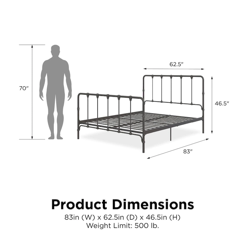 Avenue Greene Sandy Farmhouse Metal Bed