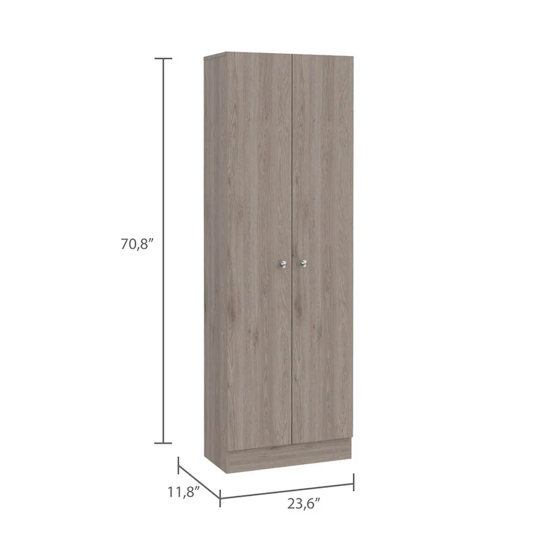 White / Black / Oak Freestanding Storage Cabinet with 10 Shelves