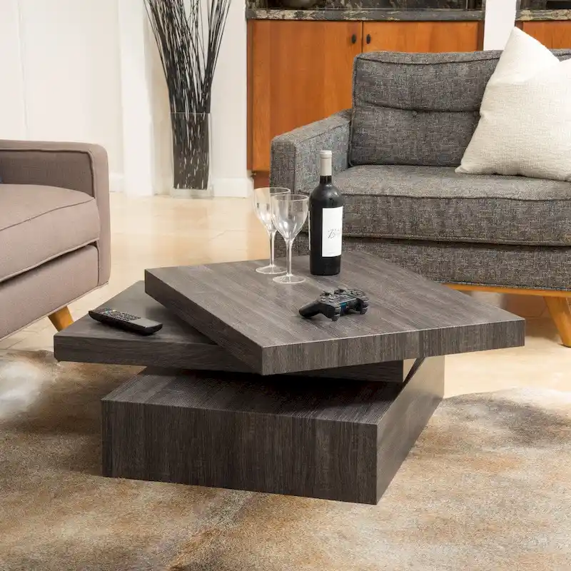 Carson Rotating Wood Coffee Table by Christopher Knight Home
