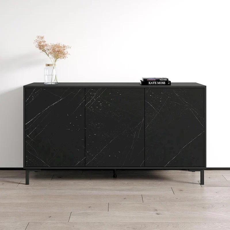 150cm Wide Modern Sideboard Buffet Cabinet – Living Room Storage with Adjustable Shelves