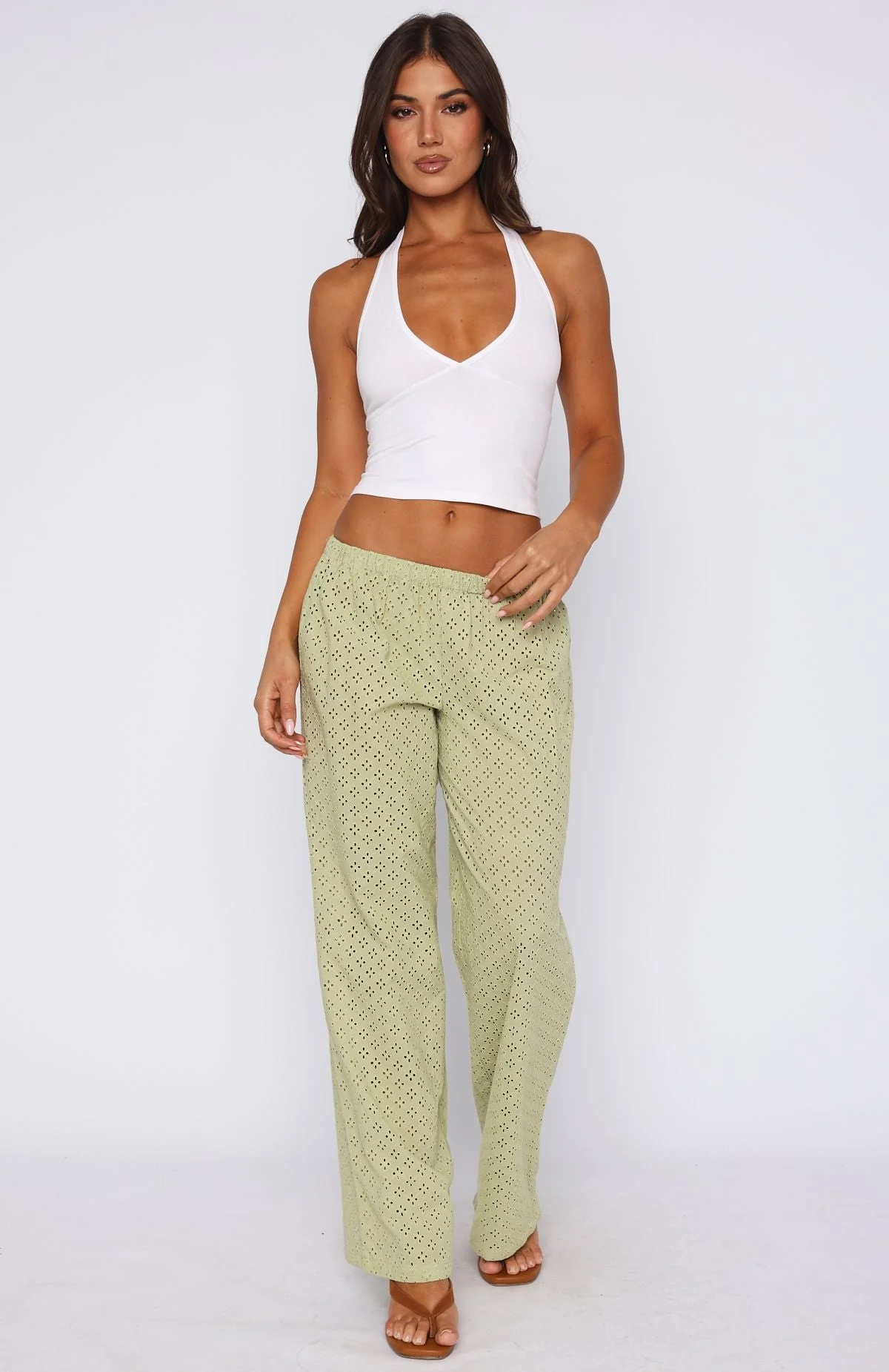 Lost For A While Pants Olive