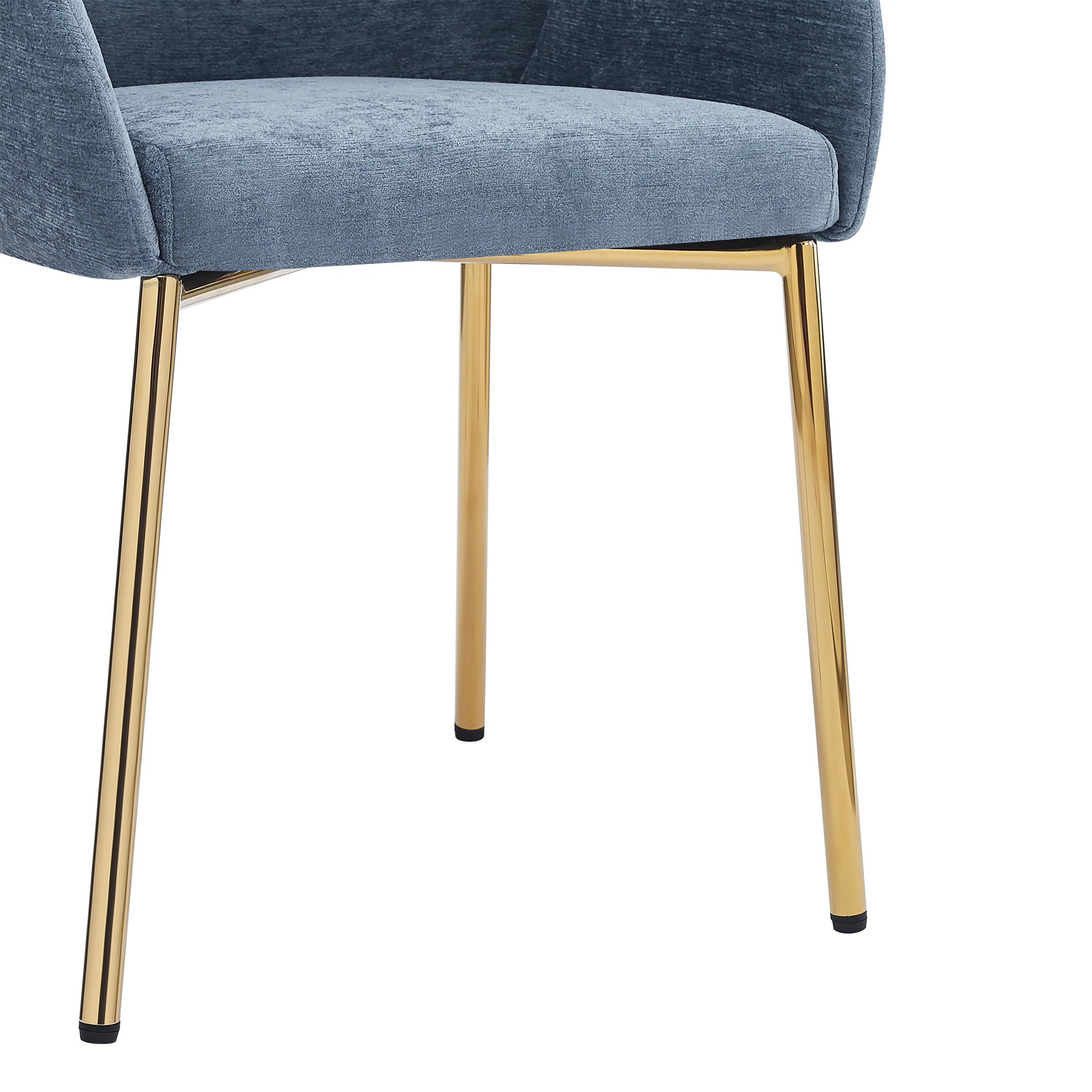 Luxury Polyester Round Back Dining Chairs, (Set of 2)