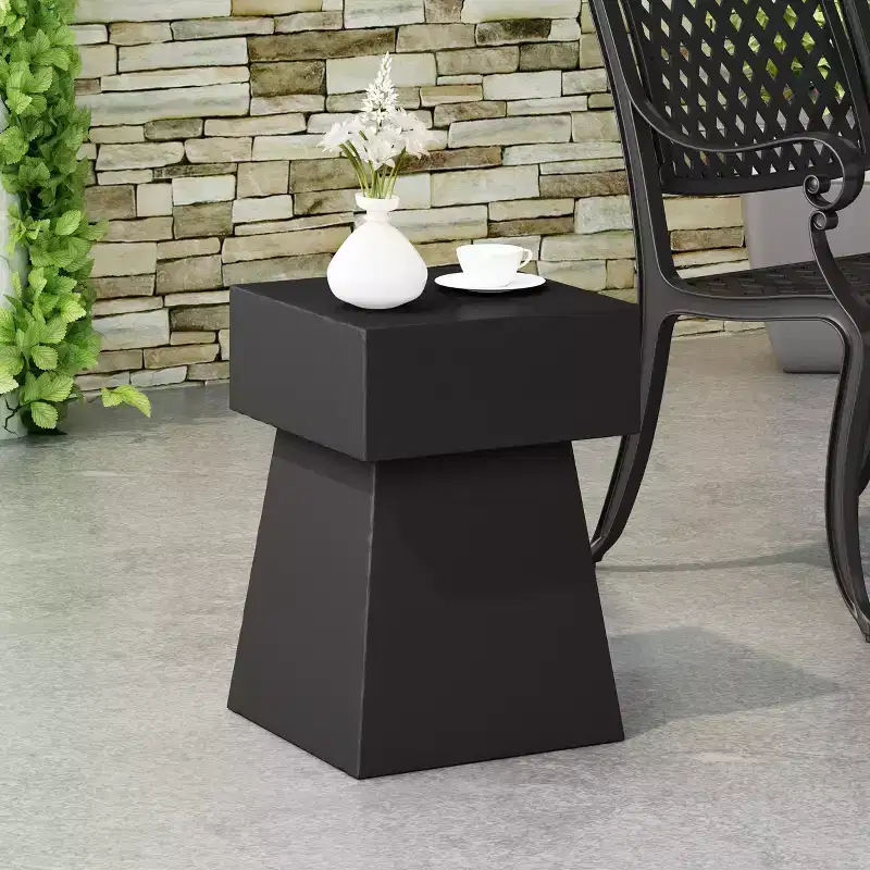 Christopher Knight Home Aesop Modern Patio Lightweight Concrete Side Table