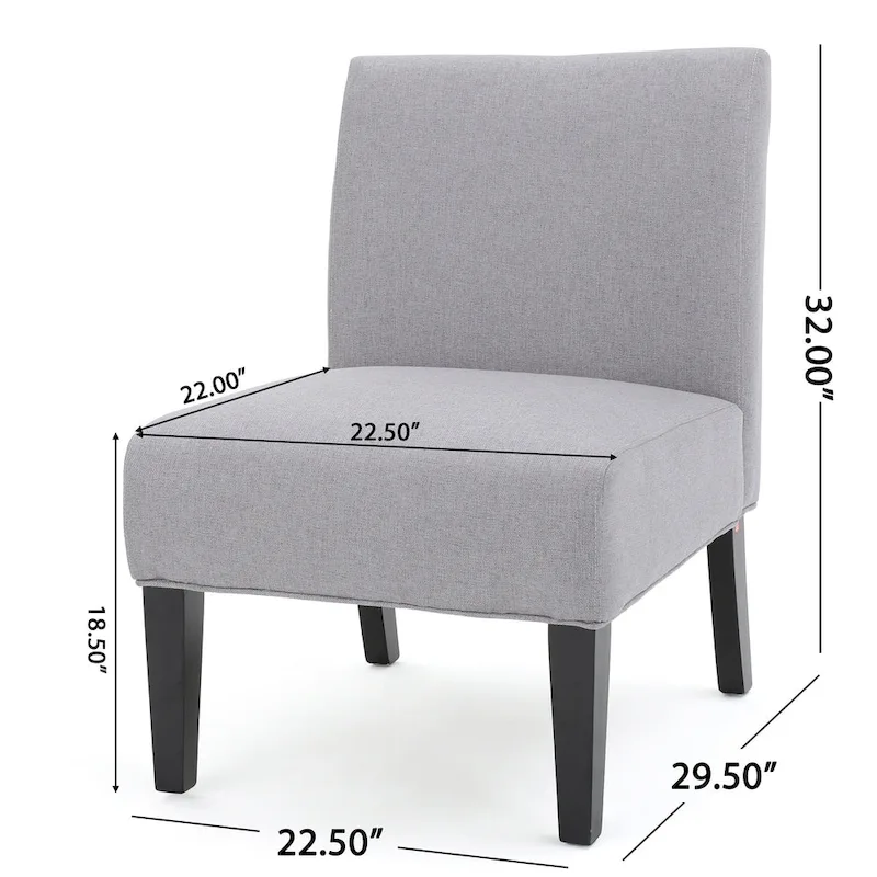 Fabric Slipper Accent Chair - Single Seat