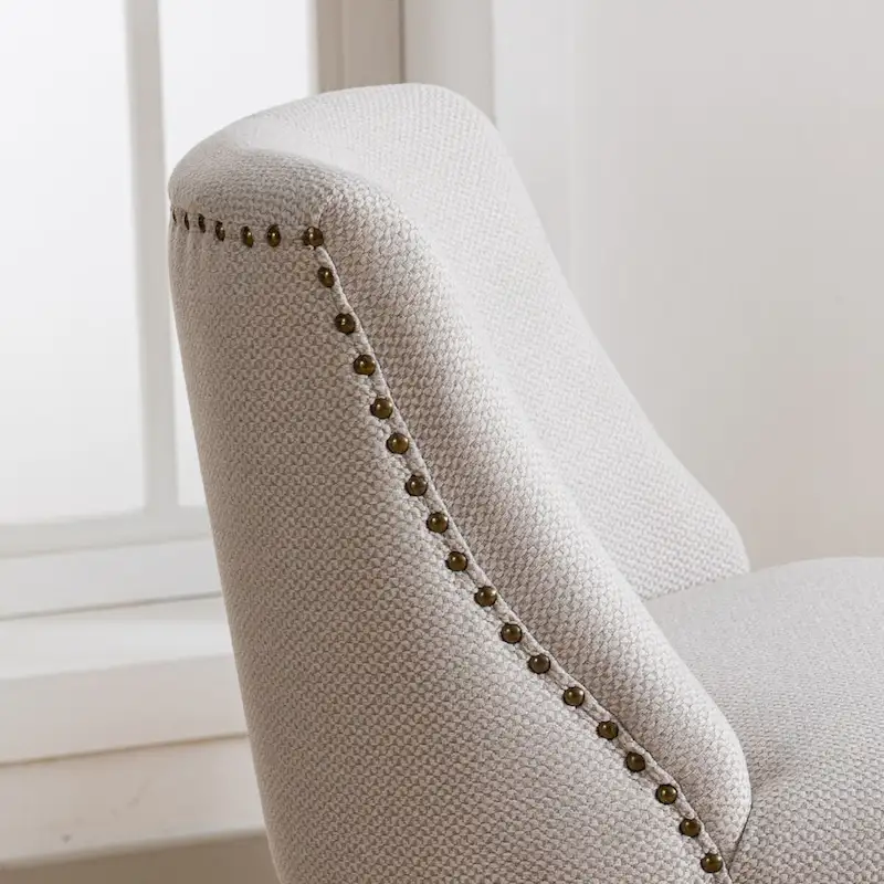 Counter Height Swivel Barstools, 26 H Seat Height Upholstered Bar Stools Set of 2, Fabric