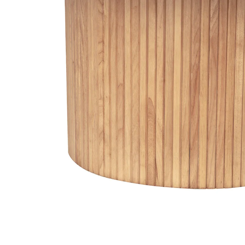 Pedestal Wood Round Coffee Table