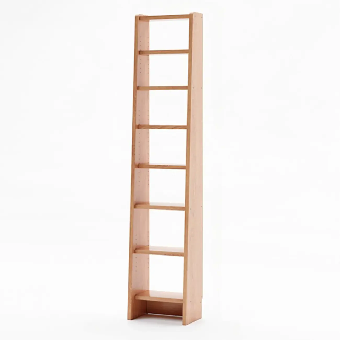 Tall Modern White Wooden Open Vertical Bookcase