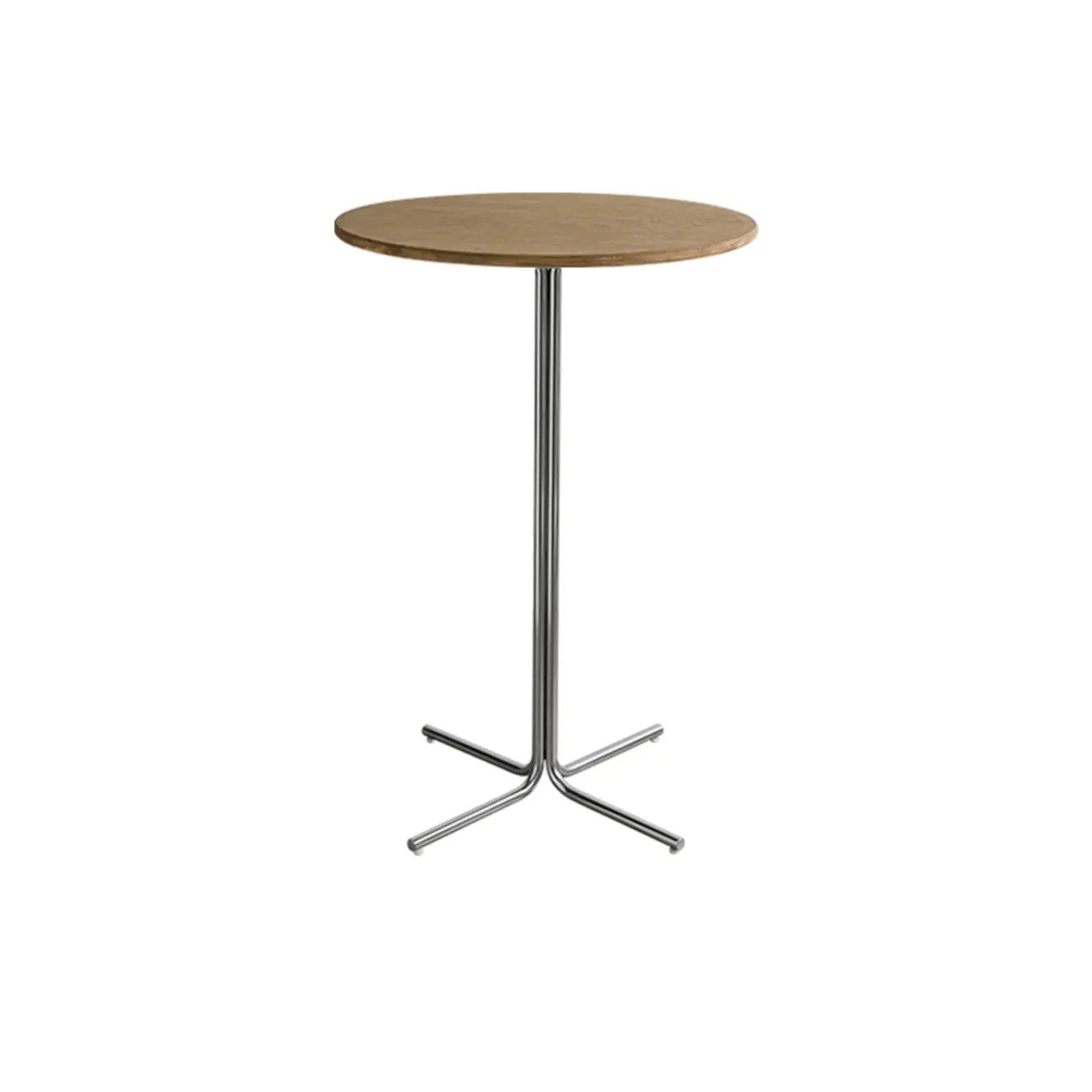 Modern Natural Wood Silver Metal Cross Legs Bar Tables