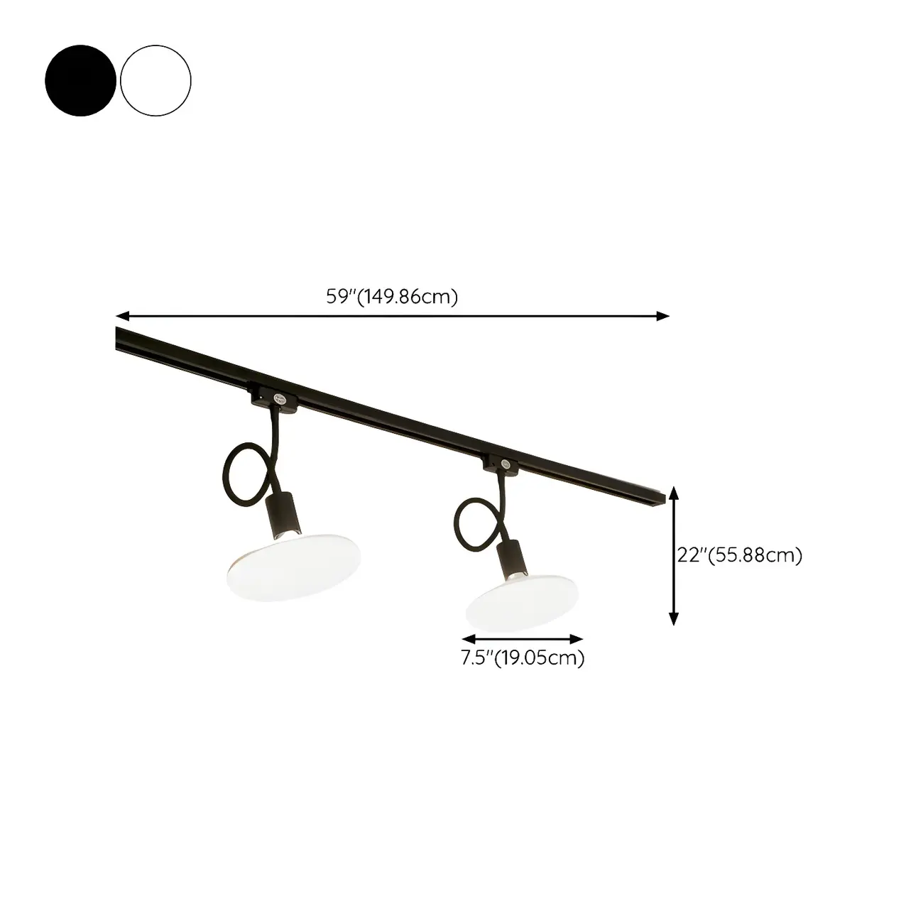 5-Light Modern LED Track Lighting with Adjustable Head
