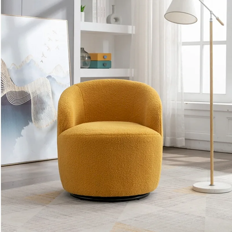Teddy Fabric Swivel Accent Armchair Barrel Chair
