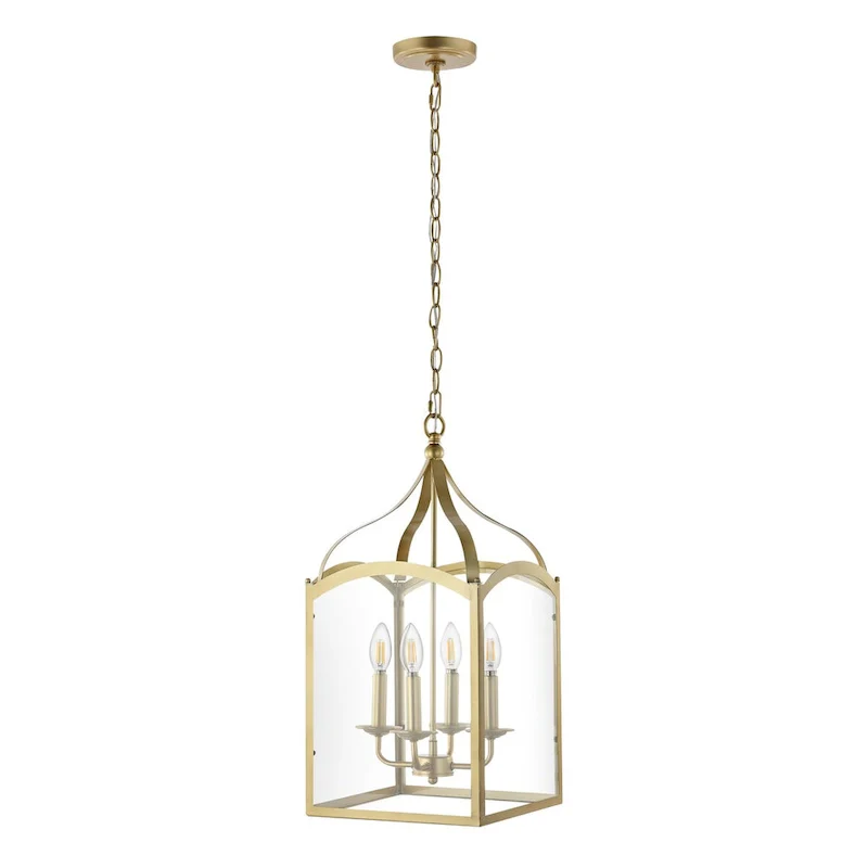 Ruth 11  4-light Lantern Metal/Glass LED Pendant by JONATHAN Y