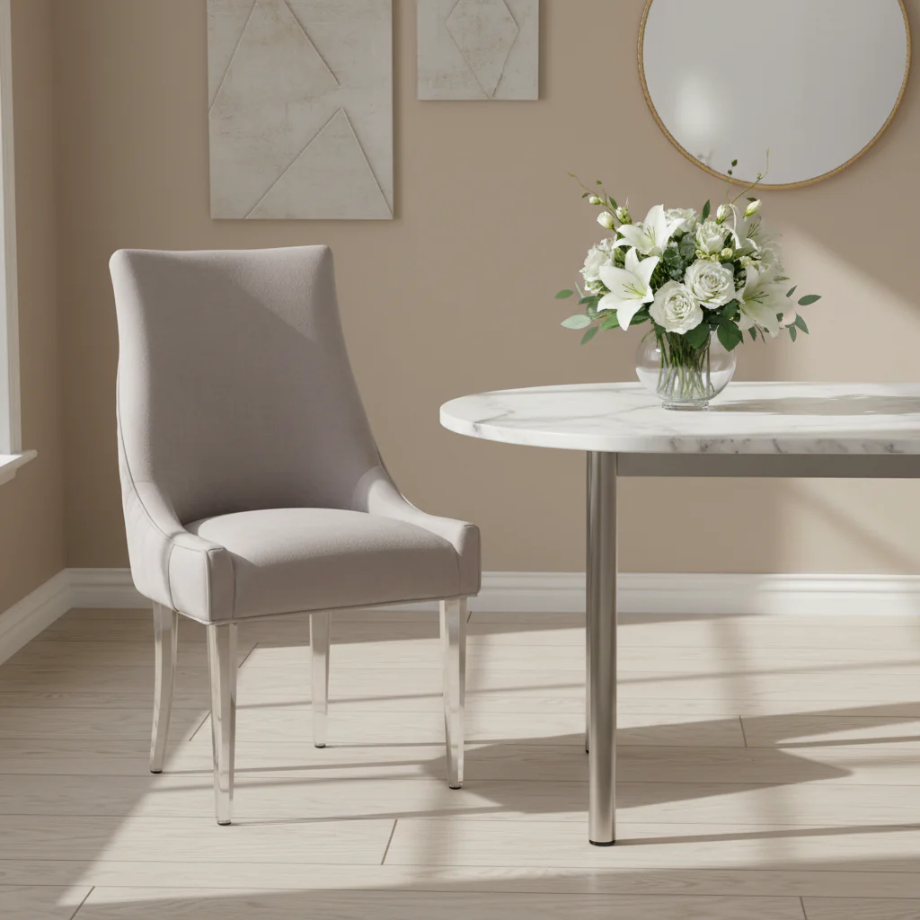 Acrylic Leg Dining Chair - 22W x 28D x 38H