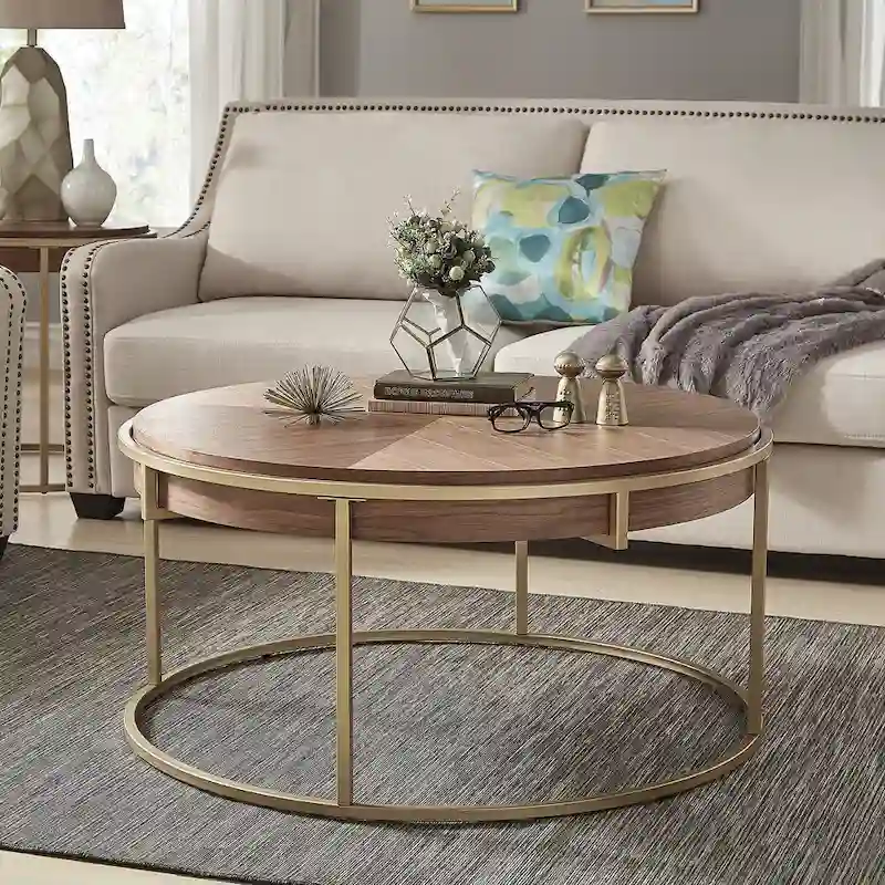 Cooke Round Table with Metal Base from iNSPIRE Q Modern