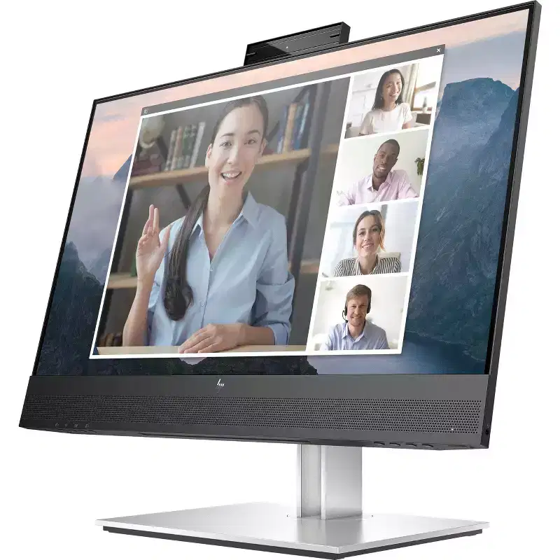 HP E24mv G4 24 Class Webcam Full HD LCD Monitor - 16:9 - Black, Silver - 23.8 Viewable - In-plane Switching (IPS) Technology - 1920 x 1080 - 250 Nit